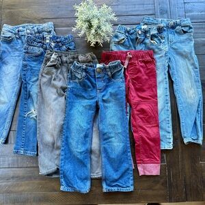SOLD - Bundle of 7 boys size 4/4T jeans/pants